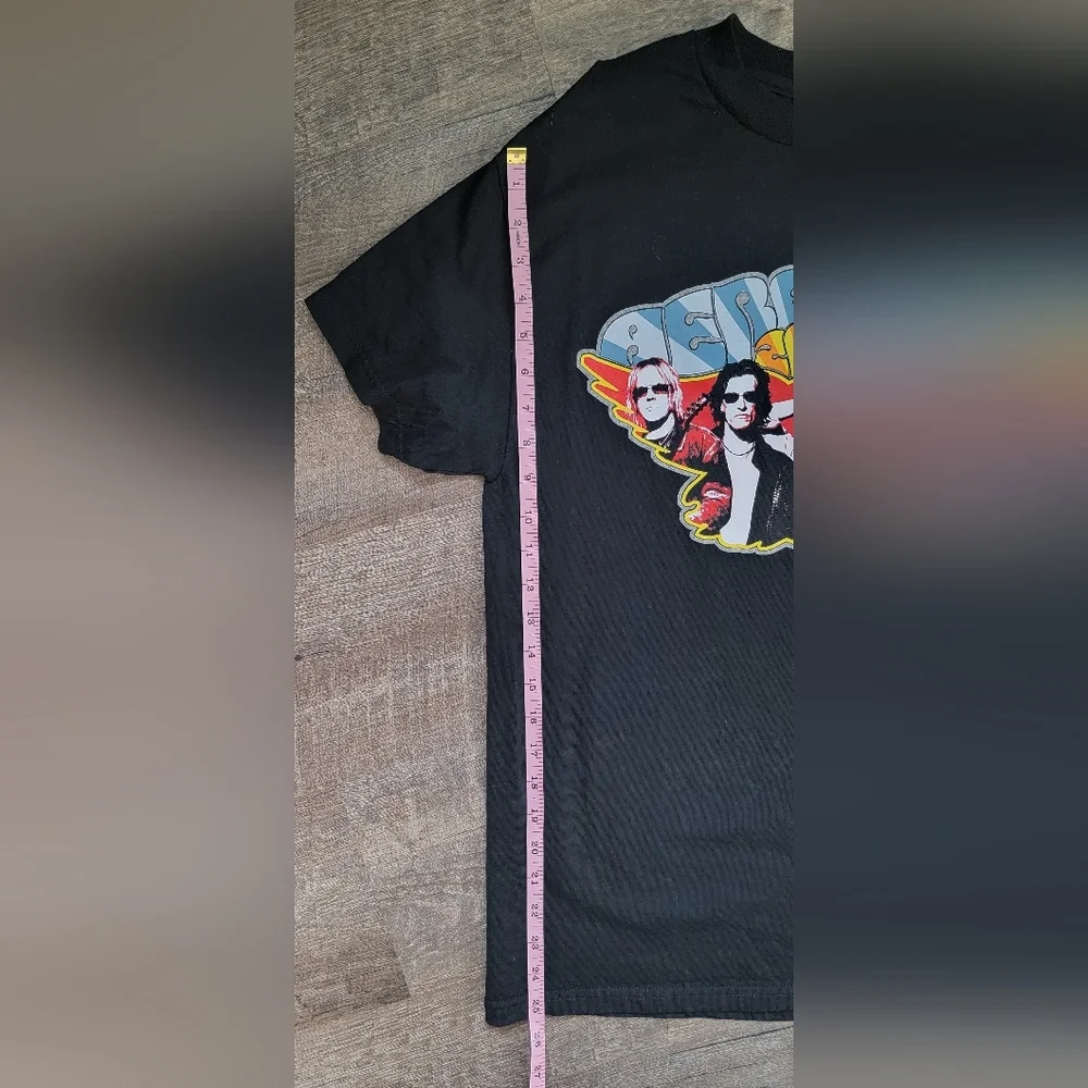 Vintage '03 Aerosmith Tour Tee Men's M Black Screen Print 100% Pre Shrunk Cotton